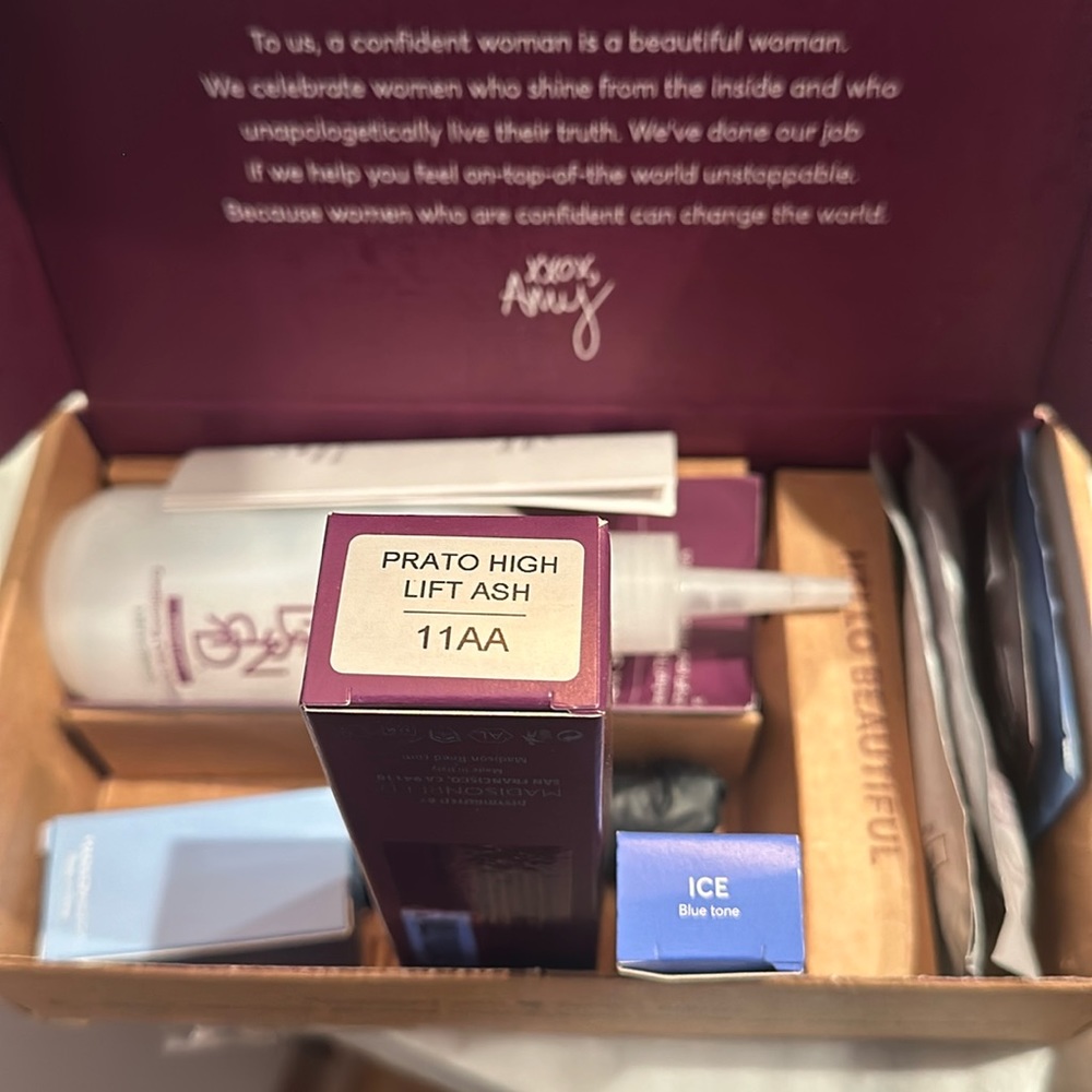 New! Madison Reed, coloring kit, Prato high lift ash 11 AA, & ice blue t…